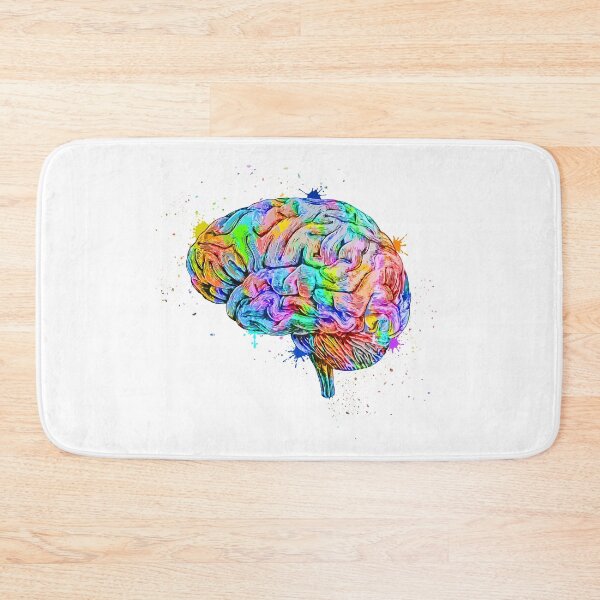 Item preview,  Human Brain Anatomy : Colorful anatomical Brain in Watercolor and ink canva designed and sold by HA  Design.