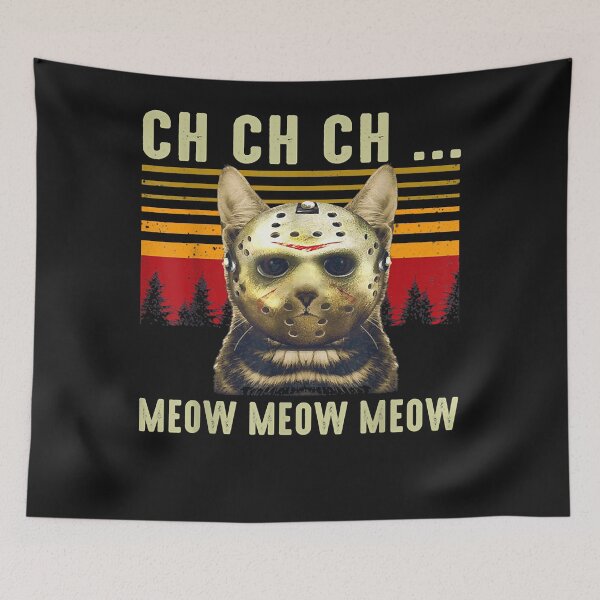 Item preview, Ch Ch Ch Meow Meow Scary Friday Costume Halloween Cat designed and sold by Sethbrassey.