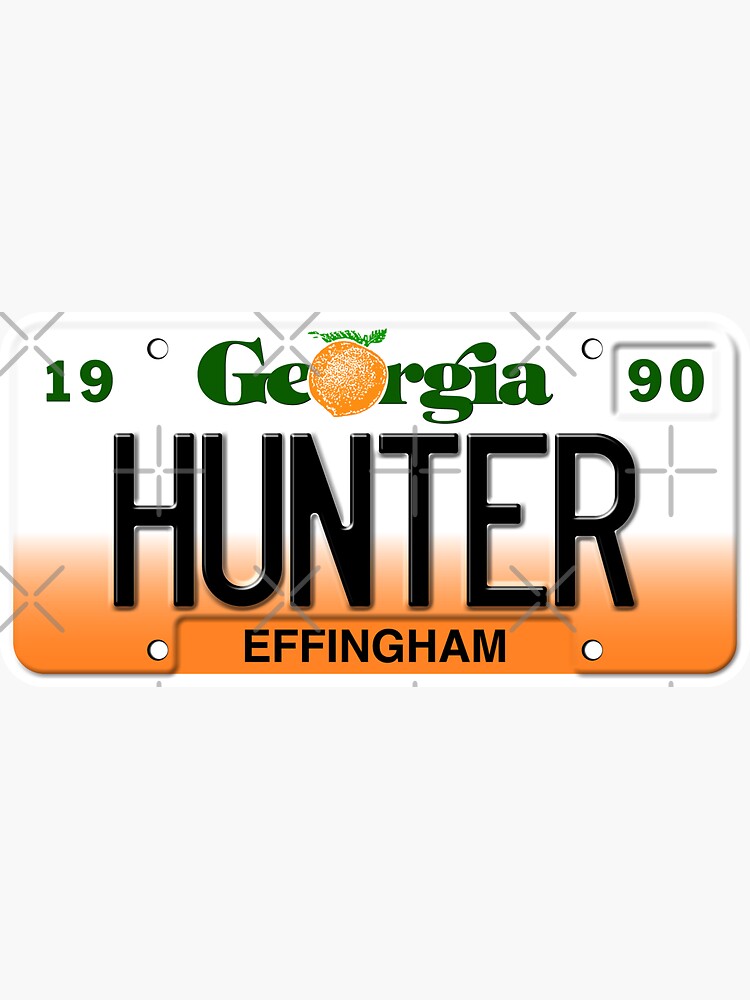 License Plate HUNTER front" Sticker for Sale by RonTo