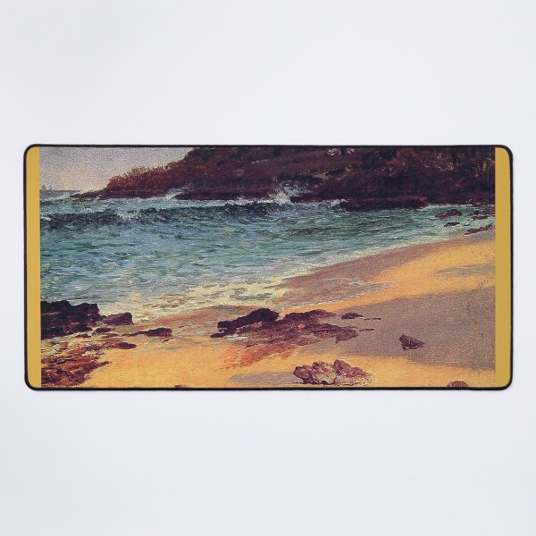 Item preview, Bierstadt Albert, Bahama Cove. Landscape oil paining vintage fine art. designed and sold by naturematters.