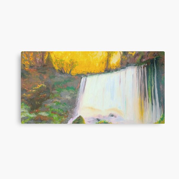 Item preview, Waterfall Painting Evening Autumn designed and sold by RealBooBear.