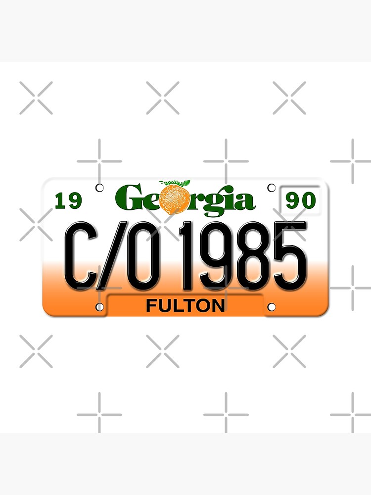 License Plate C/O 1985 Fulton County front" Poster for Sale