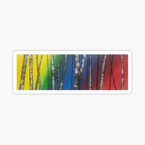 Birch rainbow Sticker