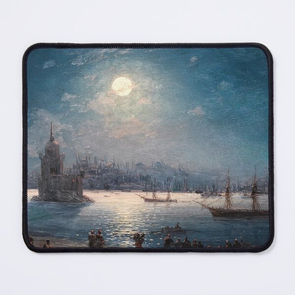 Item preview, A View of the Bosporus with the Hagia Sophia and the Maiden’s Tower in the Moonlight -  Ivan Konstantinovich Aivazovsky  designed and sold by TeeARTHY.