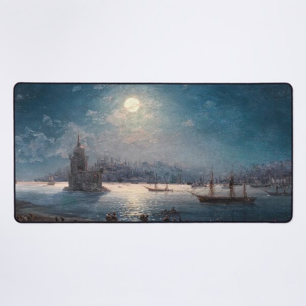Item preview, A View of the Bosporus with the Hagia Sophia and the Maiden’s Tower in the Moonlight -  Ivan Konstantinovich Aivazovsky  designed and sold by TeeARTHY.