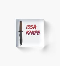 21 Savage "Issa Knife" Acrylic Block