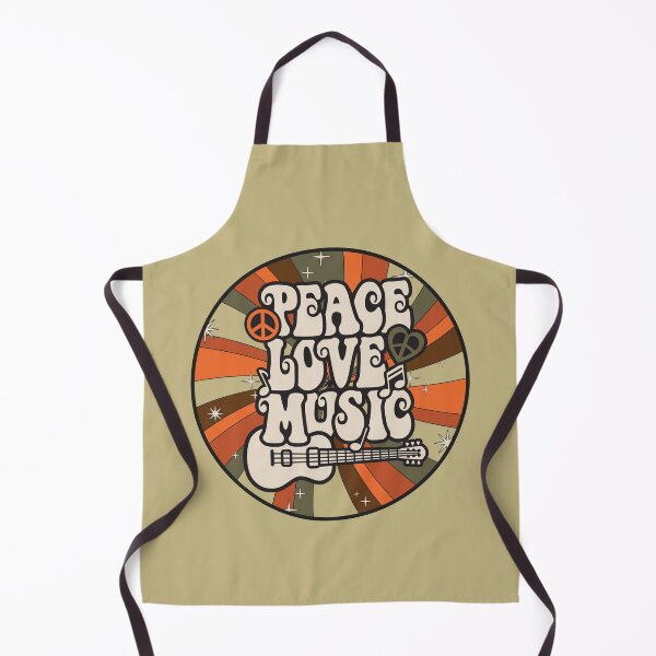 Item preview, Peace, Love and Music Retro Guitar designed and sold by bolimj.