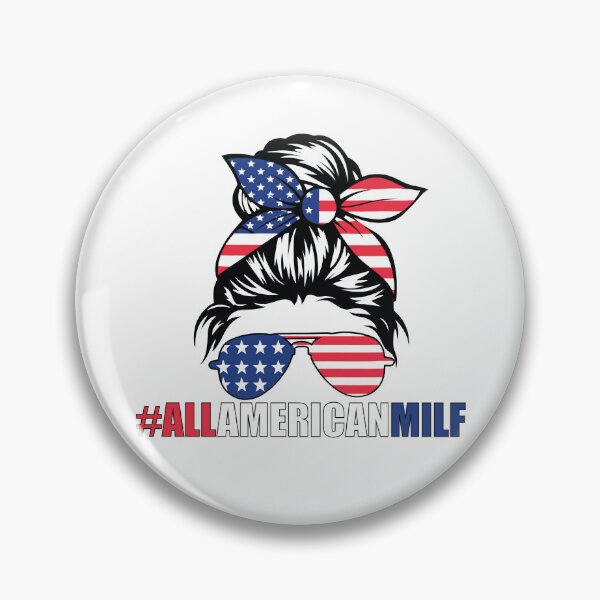 Item preview, All American MILF Patriotic Messy Bun designed and sold by RoguePixel.