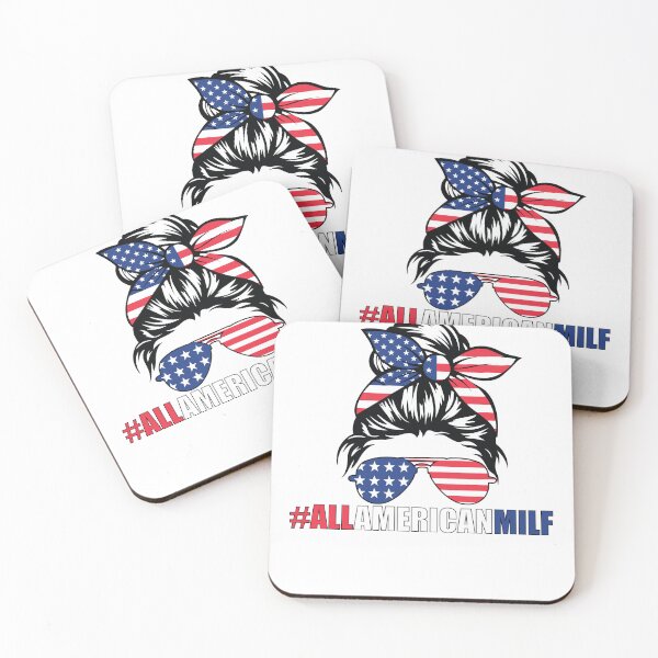 Item preview, All American MILF Patriotic Messy Bun designed and sold by RoguePixel.