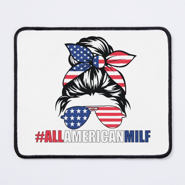 Item preview, All American MILF Patriotic Messy Bun designed and sold by RoguePixel.