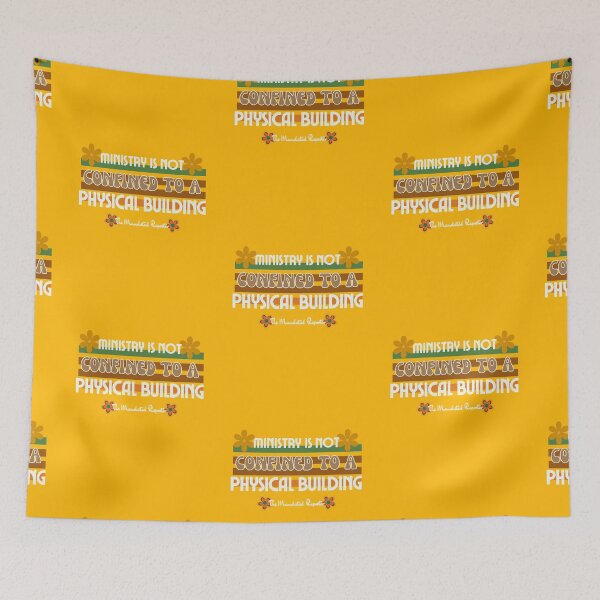 Item preview, Ministry is Not Confined to a Physical Building - Vintage Yellow designed and sold by TheReporter1.