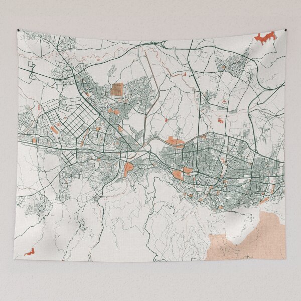 Item preview, Bursa City Map of Turkey - Bohemian designed and sold by deMAP.
