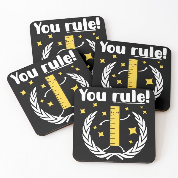 Item preview, You Rule Funny Ruler Pun For School - Black designed and sold by PearlMoonGrapes.