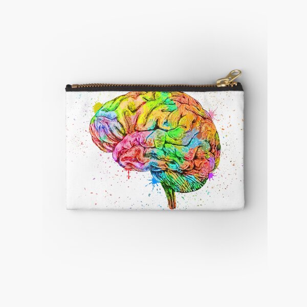 Item preview, Human Brain Anatomy : Colorful anatomical Brain in Watercolor and ink canva designed and sold by HA  Design.