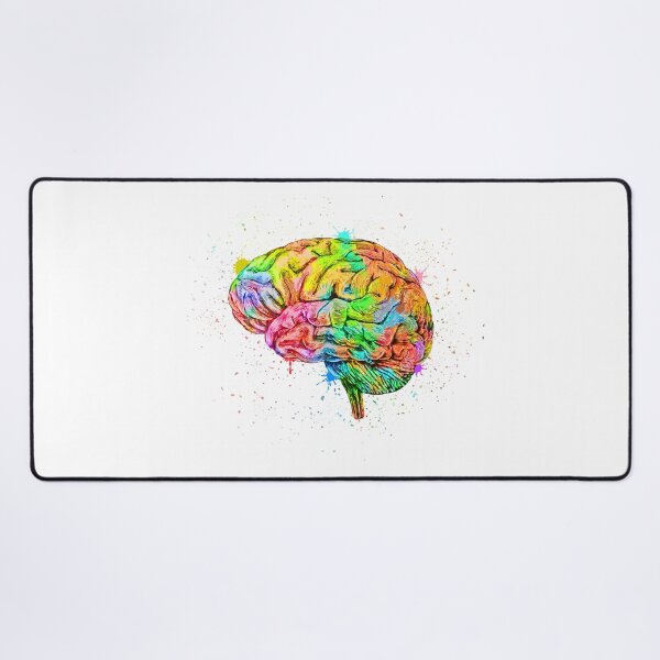 Item preview, Human Brain Anatomy : Colorful anatomical Brain in Watercolor and ink canva designed and sold by HA Design.
