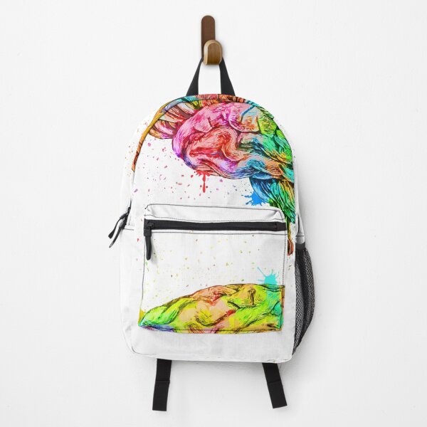 Item preview, Human Brain Anatomy : Colorful anatomical Brain in Watercolor and ink canva designed and sold by HA  Design.