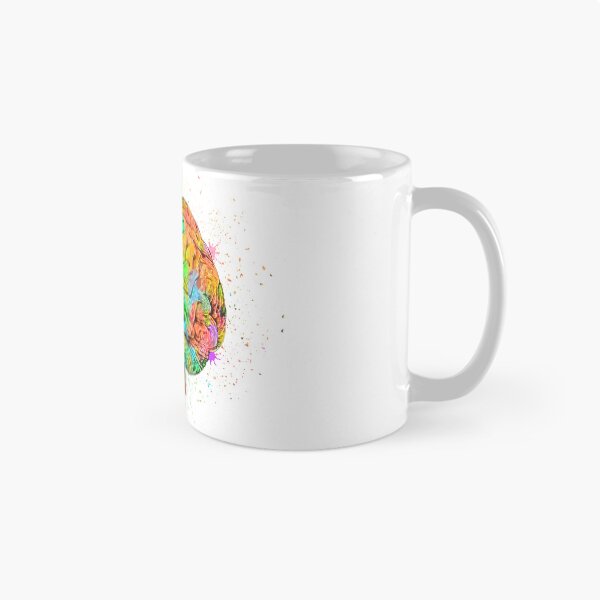 Item preview, Human Brain Anatomy : Colorful anatomical Brain in Watercolor and ink canva designed and sold by HA  Design.