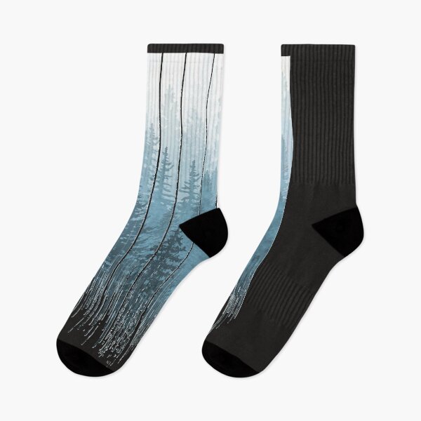Aperçu de l'œuvre Forêt brumeuse turquoise dégoulinant de grunge créée et vendue par CYNTHIAESQUIVEZ.