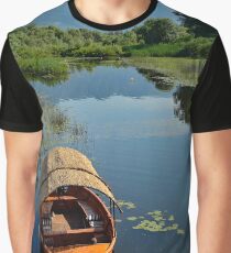 Boat at Virpazar Graphic T-Shirt