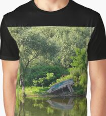 Boat at Virpazar Graphic T-Shirt