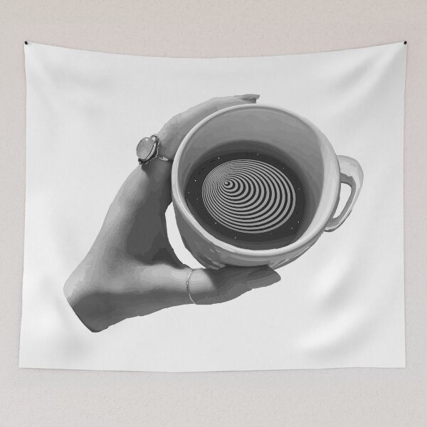 Item preview, Twilight Zone tea cup in floating hand designed and sold by Hannah Coward.
