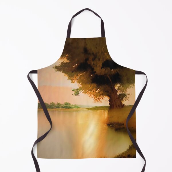 Item preview, Impressionism painting of tree at sunset by lake tree designed and sold by CattlettArt.