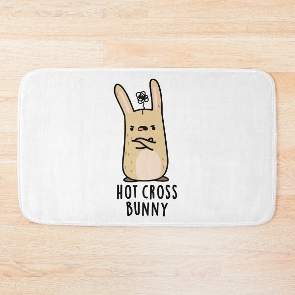 Item preview, Hot Cross Bunny Funny Angry Rabbit Puns  designed and sold by punnybone.