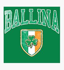 Ballina, Ireland with Shamrock Photographic Print