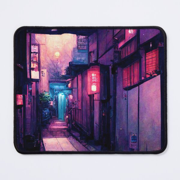 Item preview, Japanese town, Alleyway Lofi Aesthetic designed and sold by WolfPack-Art.