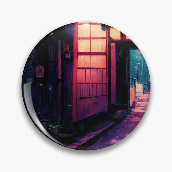 Item preview, Japanese town, Alleyway Lofi Aesthetic No. 2 designed and sold by WolfPack-Art.