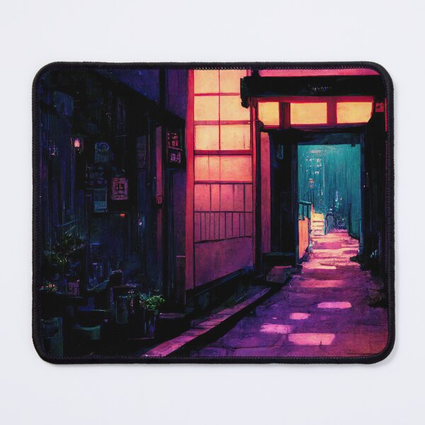 Item preview, Japanese town, Alleyway Lofi Aesthetic No. 2 designed and sold by WolfPack-Art.
