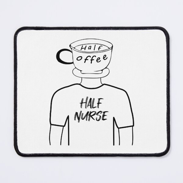 Item preview, Half Coffee Half Nurse Funny Human Hybrid, Black designed and sold by artfulnotebook.