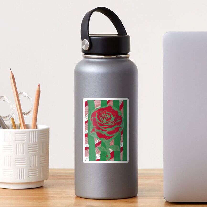Red Rose Collage Sticker