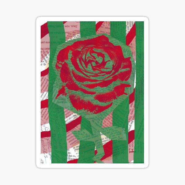 Red Rose Collage Sticker