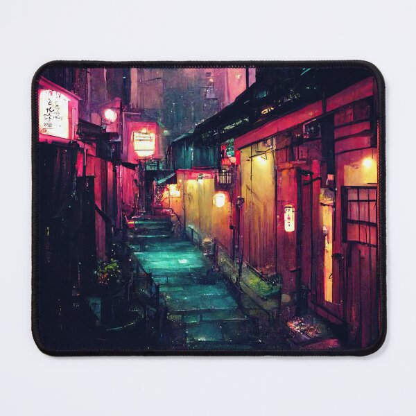 Item preview, Japanese town, Alleyway Lofi Aesthetic No. 3 designed and sold by WolfPack-Art.