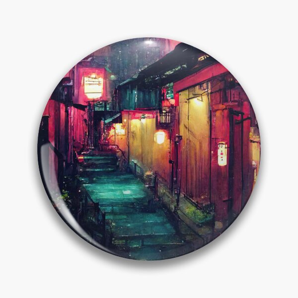 Item preview, Japanese town, Alleyway Lofi Aesthetic No. 3 designed and sold by WolfPack-Art.