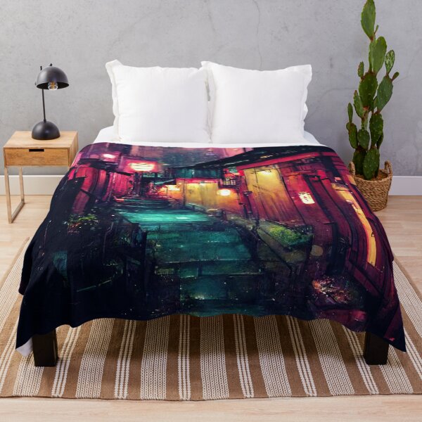 Item preview, Japanese town, Alleyway Lofi Aesthetic No. 3 designed and sold by WolfPack-Art.