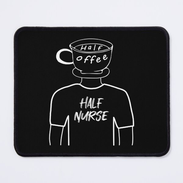 Item preview, Half Coffee Half Nurse Funny Human Hybrid, White designed and sold by artfulnotebook.