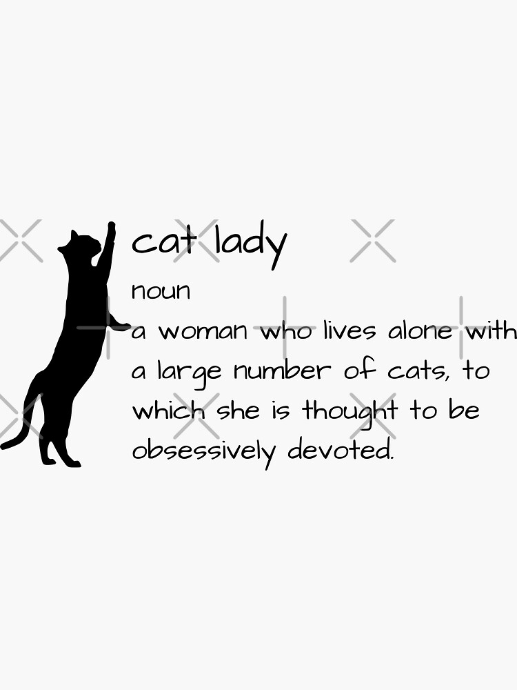 cat-lady-dictionary-sticker-for-sale-by-teekid-redbubble