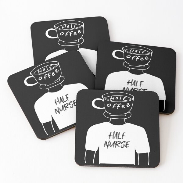 Item preview, Half Coffee Half Nurse Funny Human Hybrid in White Tee designed and sold by artfulnotebook.