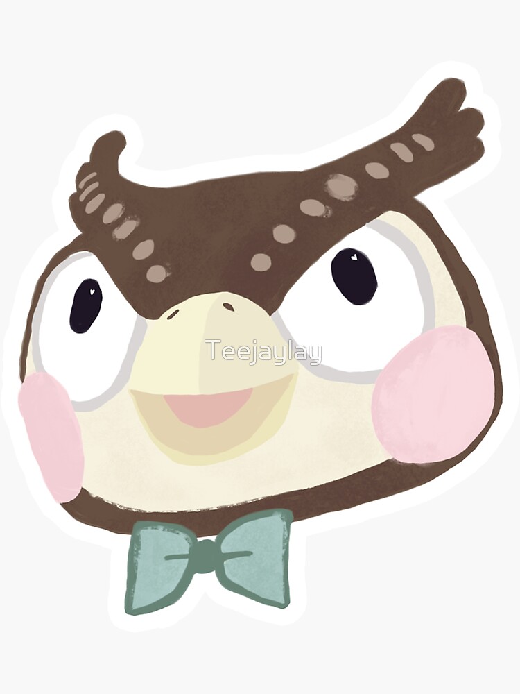 "Blathers Animal Crossing" Sticker by Teejaylay | Redbubble