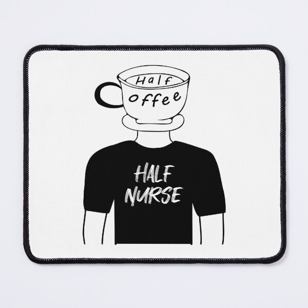 Item preview, Half Coffee Half Nurse Funny Human Hybrid in Black Tee designed and sold by artfulnotebook.