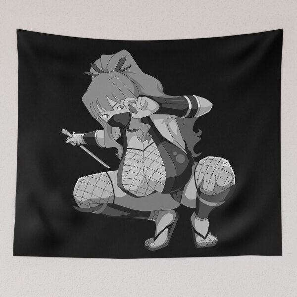 Item preview, Lewd ninja anime girl hentai manga ecchi waifu gray tone designed and sold by ArthurPoe.