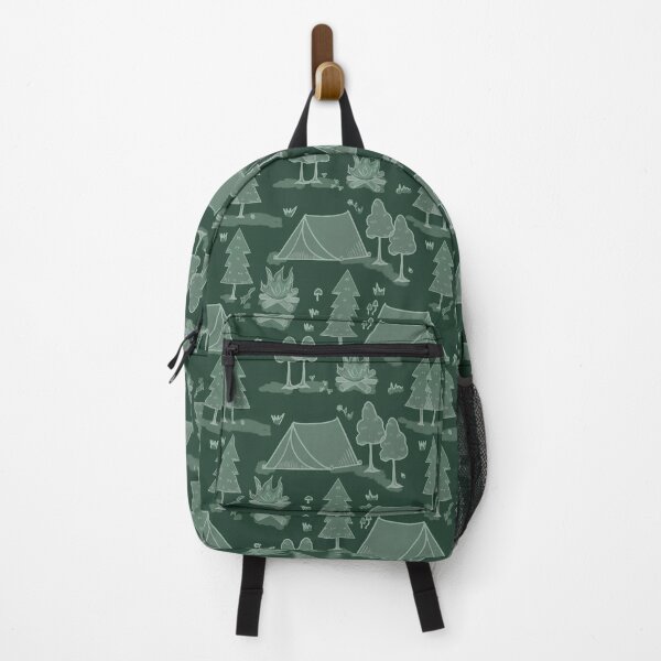 Item preview, Camping in the Woods - Dark Green designed and sold by Booneb.