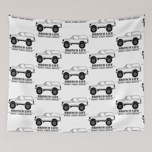 Item preview, 1992-1996 Bronco Money, Parts, Repeat Black Print   designed and sold by DonlyOneDesign.