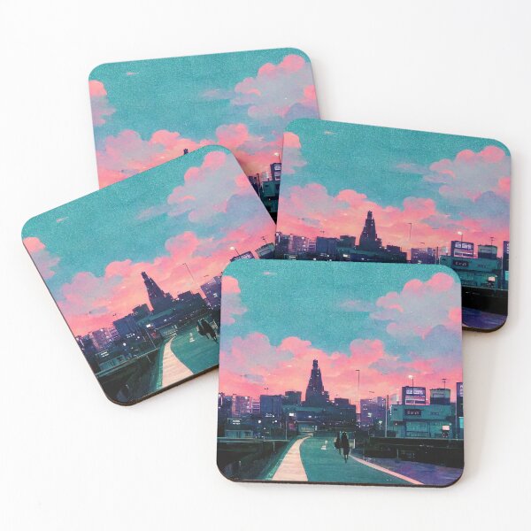 Item preview, Japanese town Lofi Aesthetic No. 12 designed and sold by WolfPack-Art.