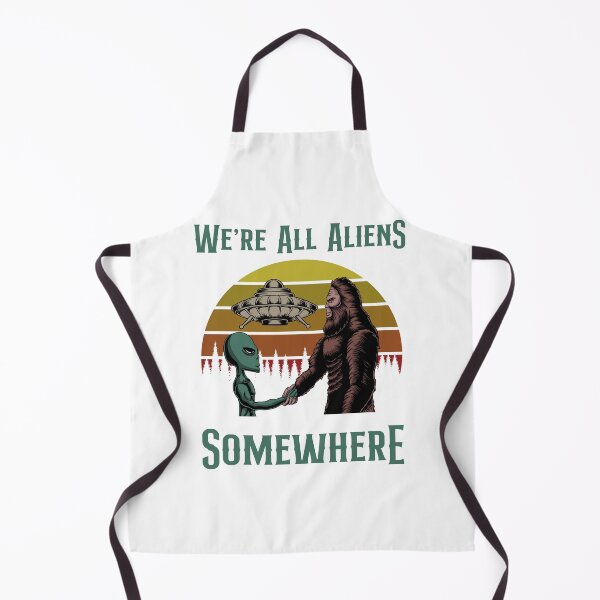 Item preview, We're All Aliens Somewhere , Bigfoot and Alien greeting designed and sold by GarnersDesigns.