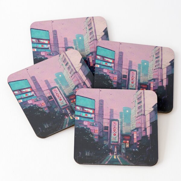 Item preview, Japanese town Lofi Aesthetic No. 13 designed and sold by WolfPack-Art.