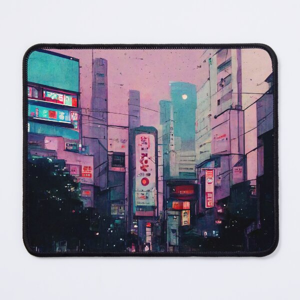 Item preview, Japanese town Lofi Aesthetic No. 13 designed and sold by WolfPack-Art.