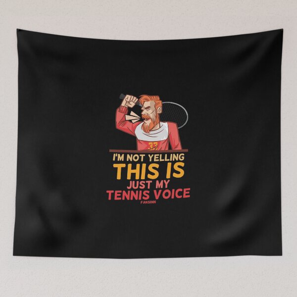 Item preview, I'm Not Yelling This Is Just My Tennis Voice Sticker designed and sold by maude5ig.